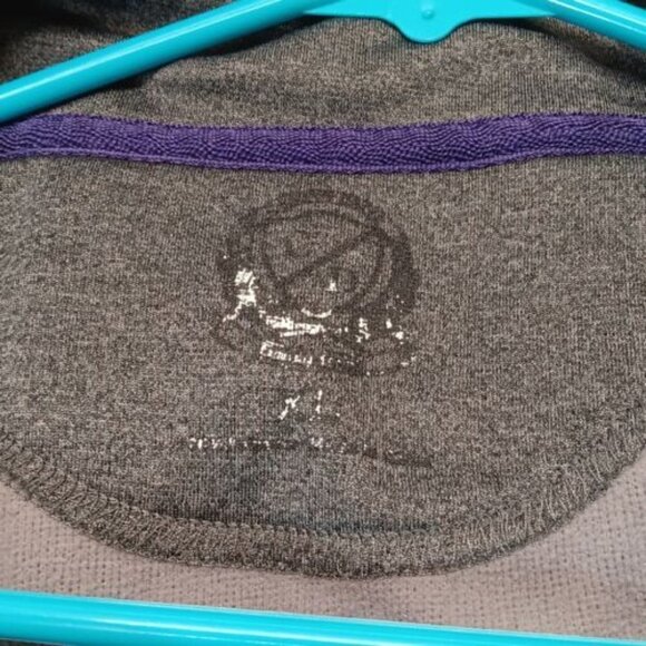 Washington Huskies 1/4 Zip Mens XL Dark Grey and Purple Football Jacket - Picture 5 of 5